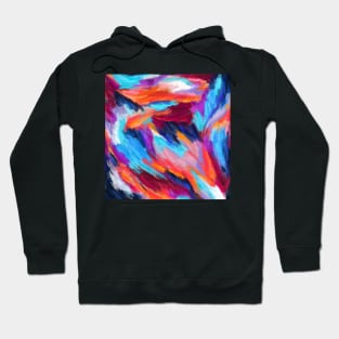 Bright Abstract Brushstrokes Hoodie